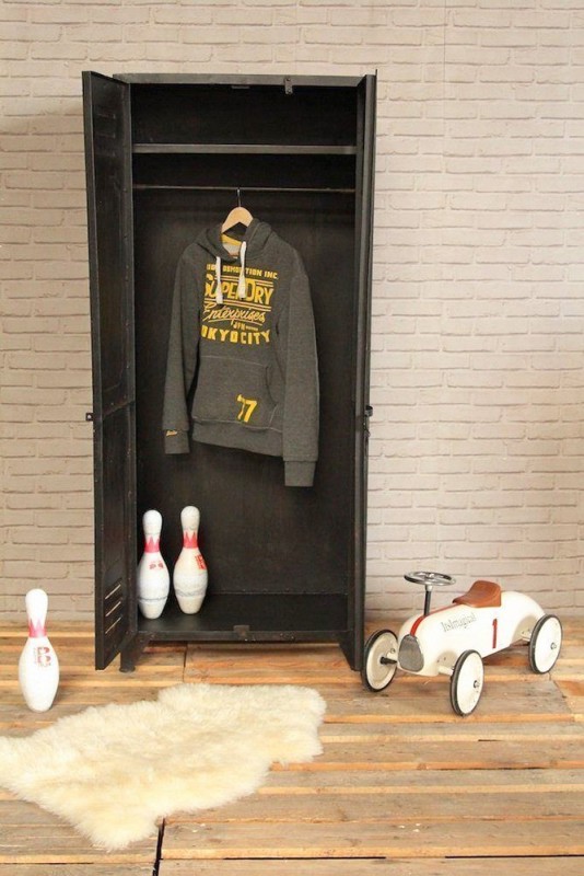 Vestiaire industriel carbone