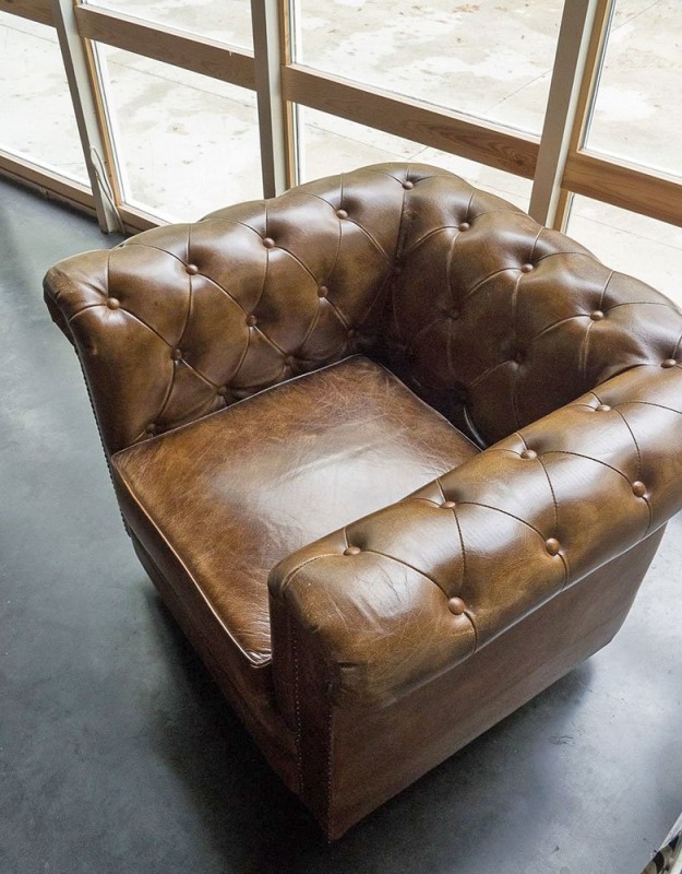 Fauteuil Chesterfield cuir 1 place