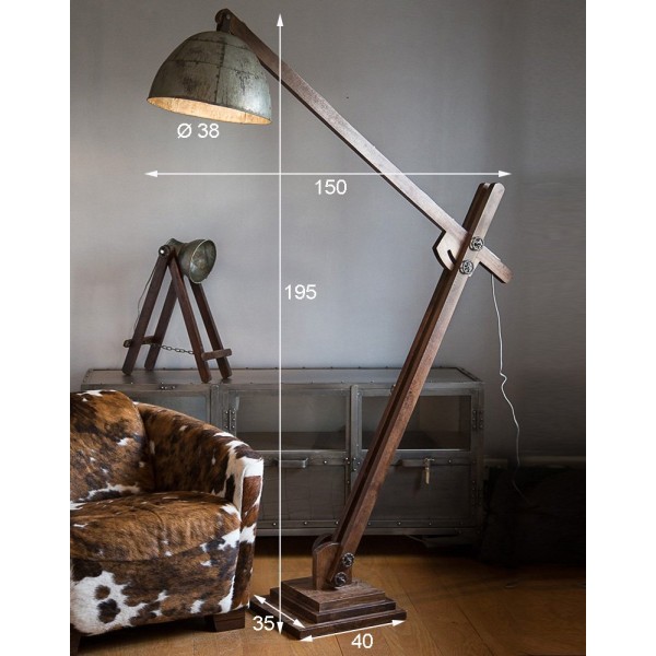 Lampe industrielle sur pied Acrobat