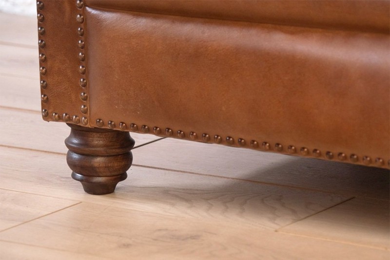 Canapé Chesterfield cuir 3 places