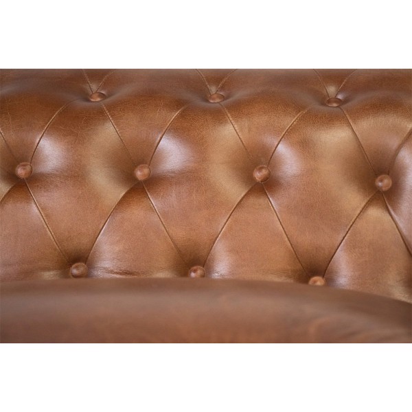 Canapé Chesterfield cuir 3 place