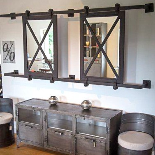 Miroir industriel coulissant