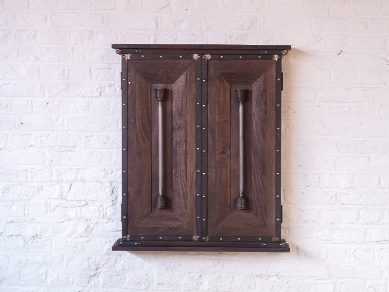 Armoire fléchettes coffret bois massif DART