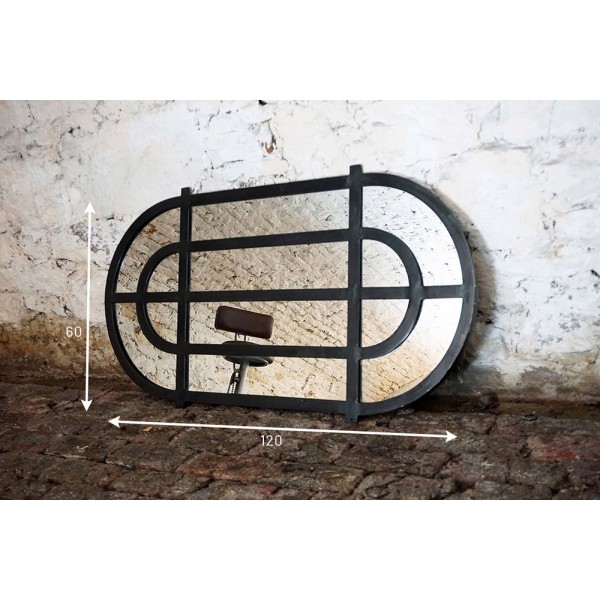Miroir industriel ovale