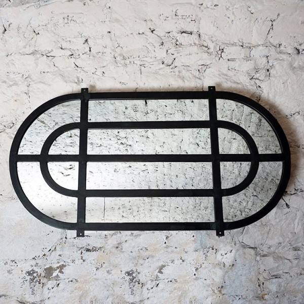 Miroir industriel ovale