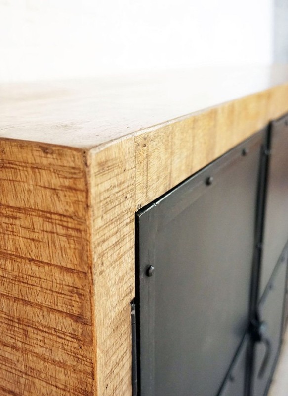 Bahut industriel bois et métal - Brooklyn