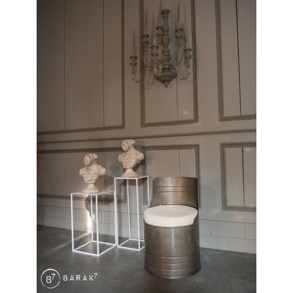 Fauteuil industriel bidon métal