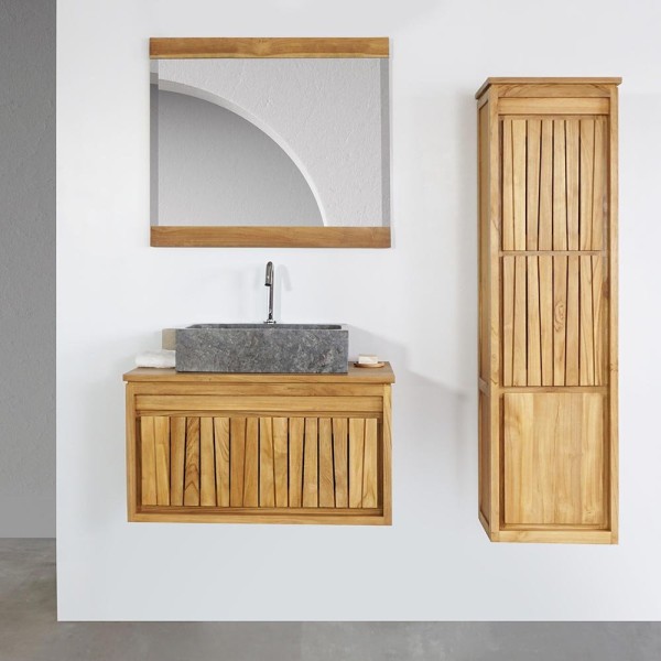 Vasque de salle bain à poser en pierre - Lily