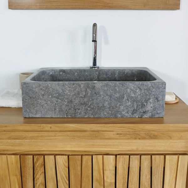 Vasque de salle bain à poser en pierre - Lily