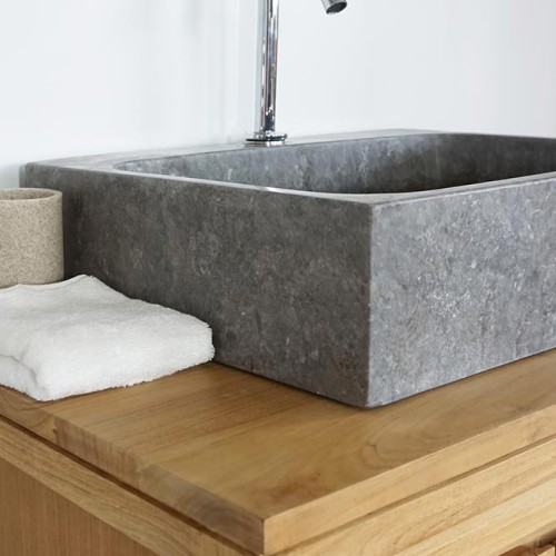Vasque de salle bain à poser en pierre - Lily