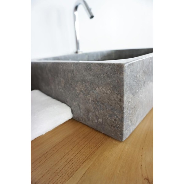 Vasque de salle bain à poser en pierre - Lily