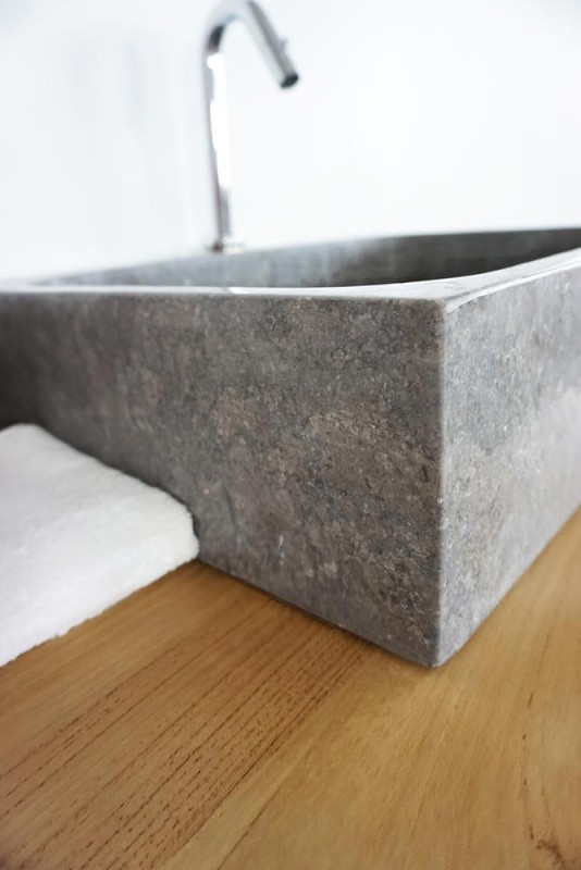 Vasque de salle bain à poser en pierre - Lily