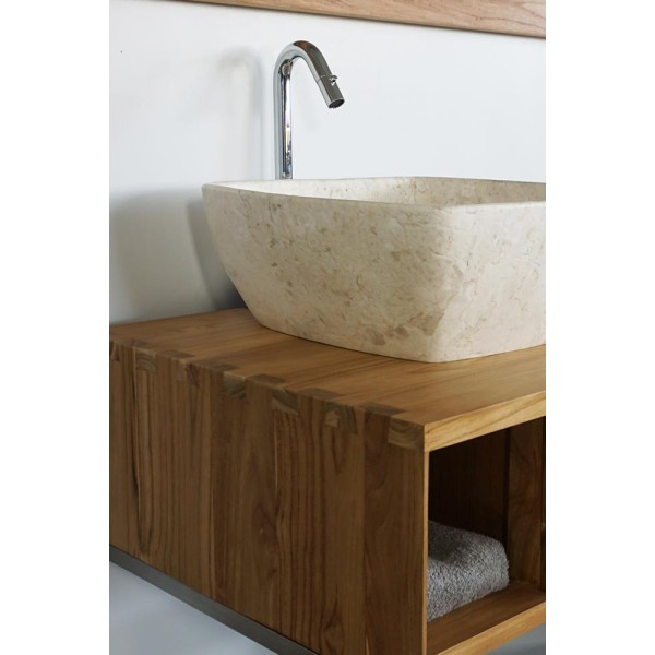 Vasque de salle bain à poser en pierre - Sakura