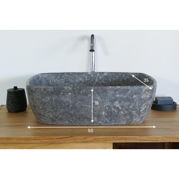Vasque de salle de bain rectangulaire - Sakura