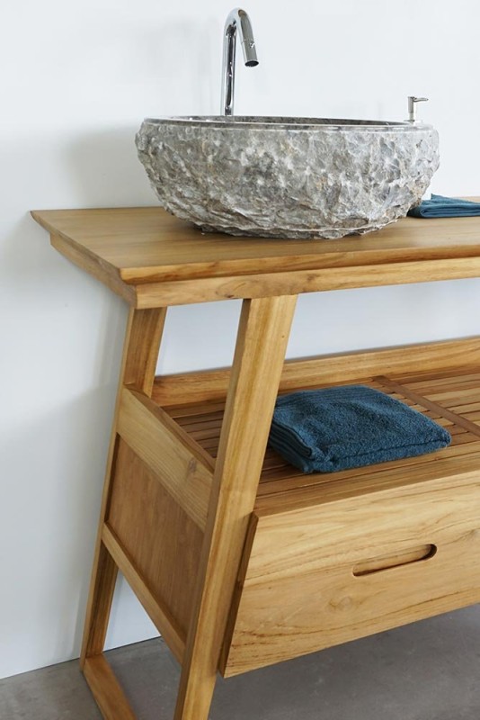 Vasque de salle bain à poser en pierre - Big Marmo