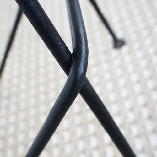 Tabouret haut en acier et bois
