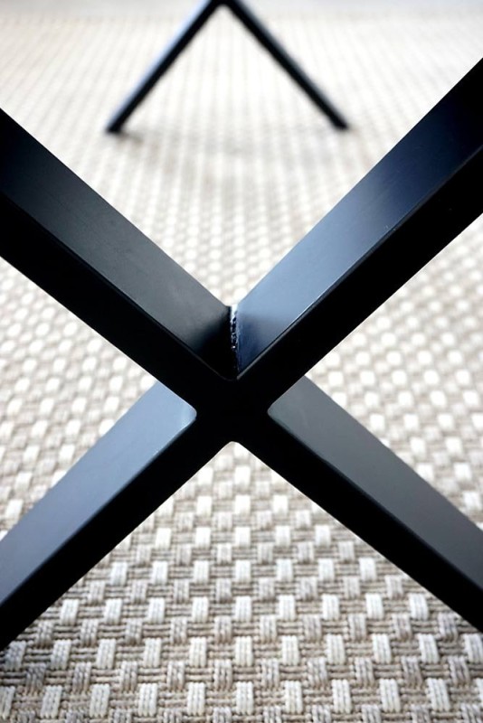 Banc en cuir et métal - Roma