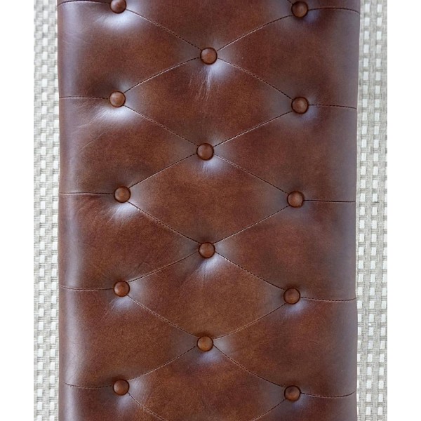Banc en cuir et métal