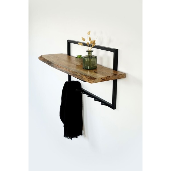 Porte manteau en bois et métal