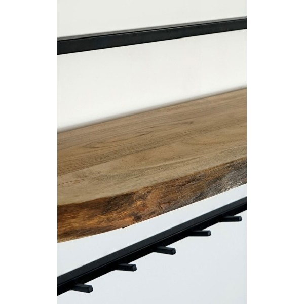 Porte manteau en bois et métal
