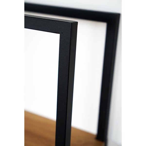 Etagère murale rectangulaire bois et métal 40 x 35 cm - Strip
