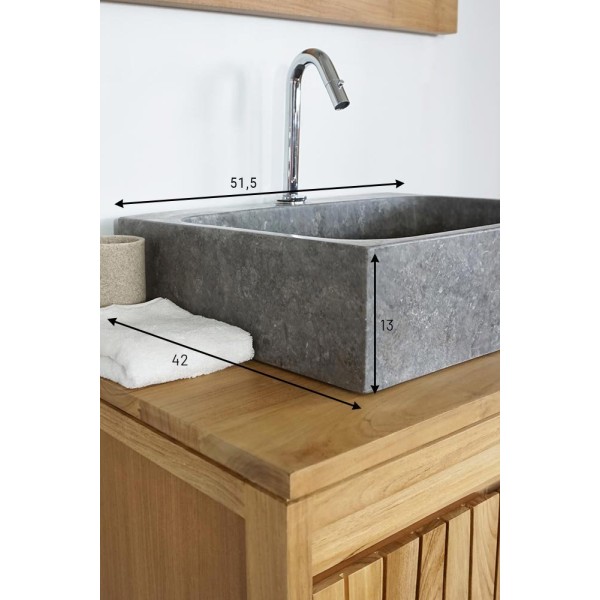 Vasque de salle bain à poser en pierre - Lily