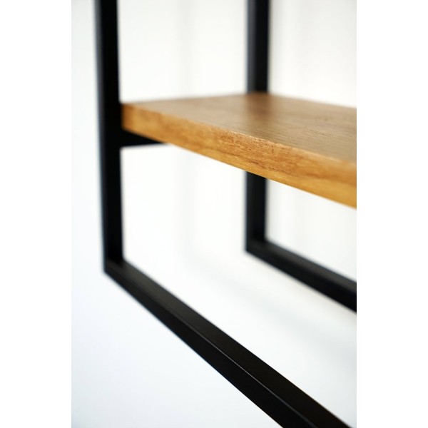 Lot de 2 étagères murales rectangulaires bois et métal - Strip