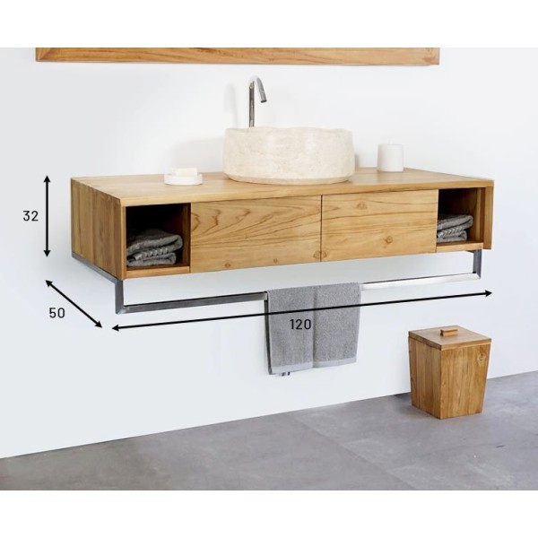 Meuble de salle de bain 120 cm - Hako