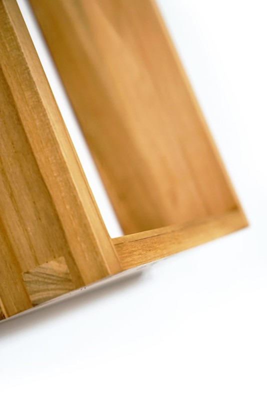 Etagère murale en teck 30 x 35 cm