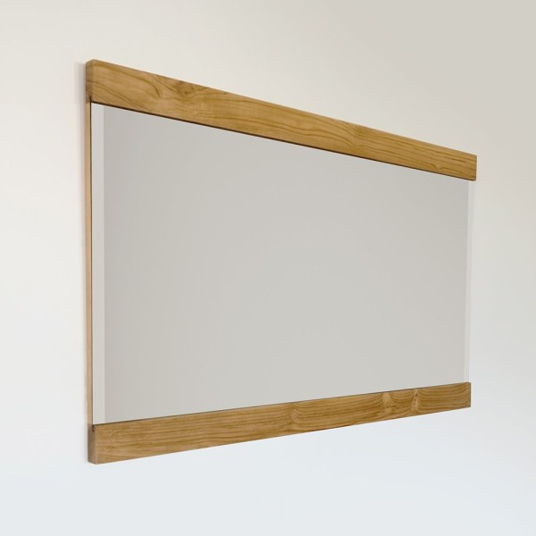 Miroir rectangulaire 120 cm double cadre en bois