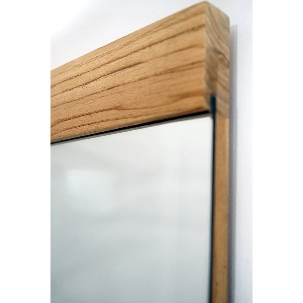 Miroir rectangulaire 120 cm double cadre en bois