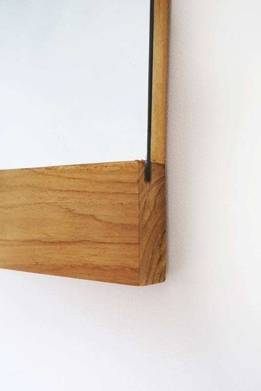 Miroir rectangulaire 80 cm avec cadre en L