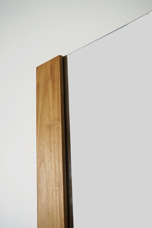 Miroir rectangulaire 80 cm avec cadre en L