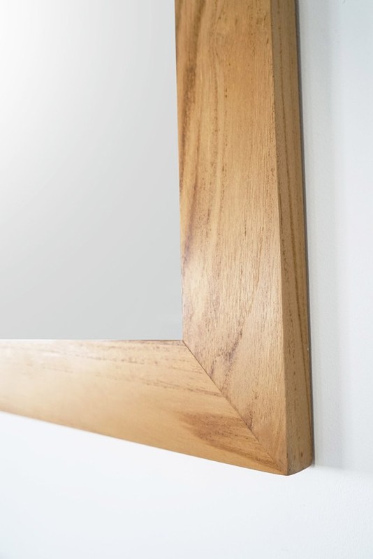 Miroir Rectangulaire 140 cm cadre en teck massif