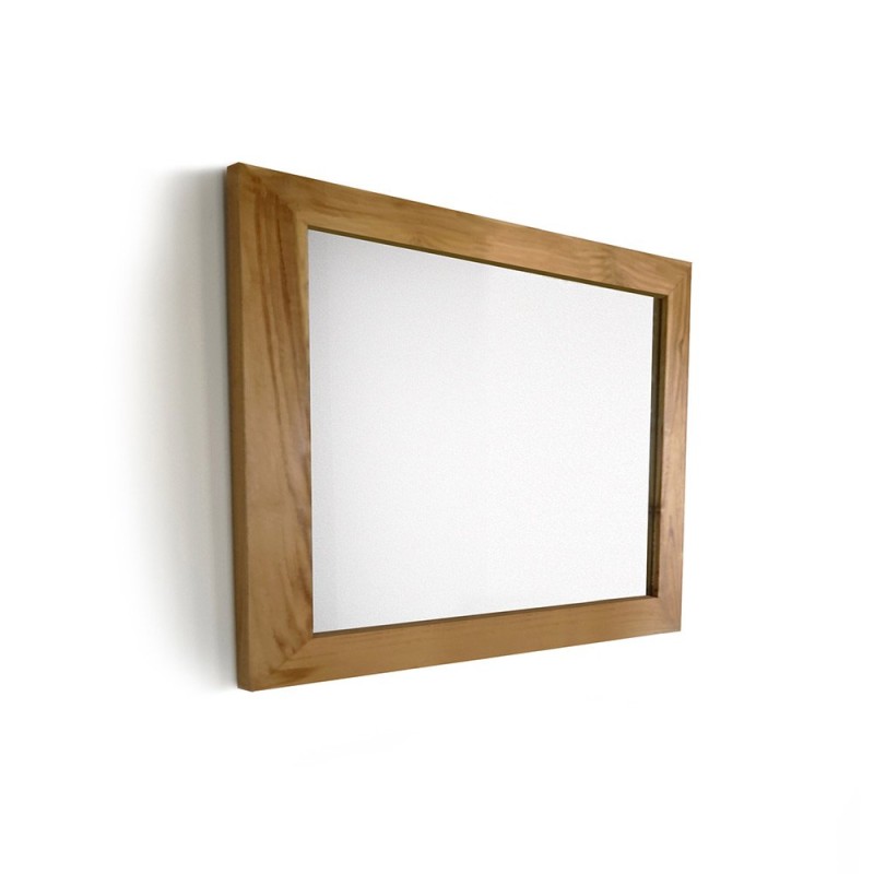 Miroir Rectangulaire 80 cm cadre en teck massif