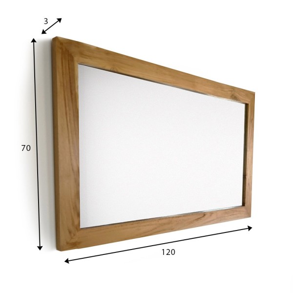 Miroir Rectangulaire 120 cm cadre en teck massif
