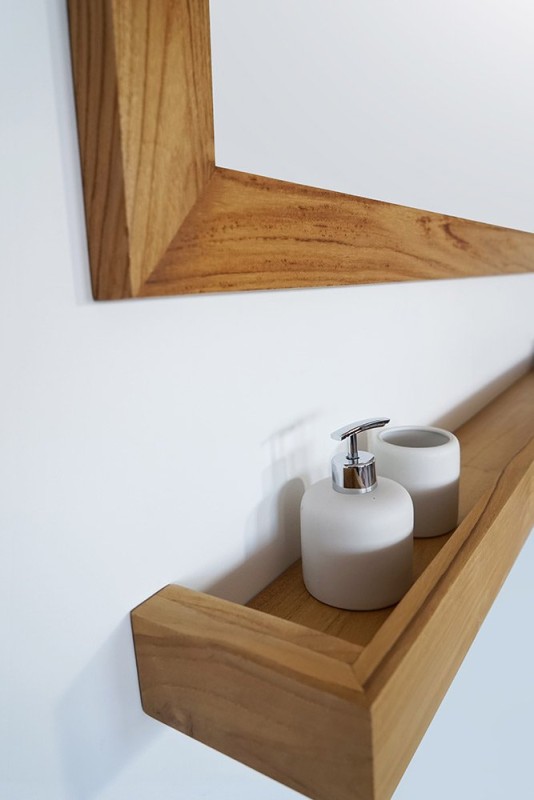 Miroir Rectangulaire 120 cm cadre en teck massif