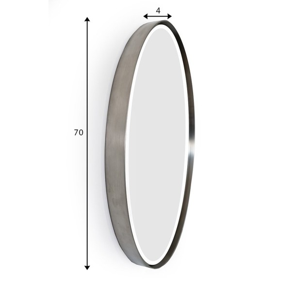 Miroir rond 70 cm avec cadre en metal