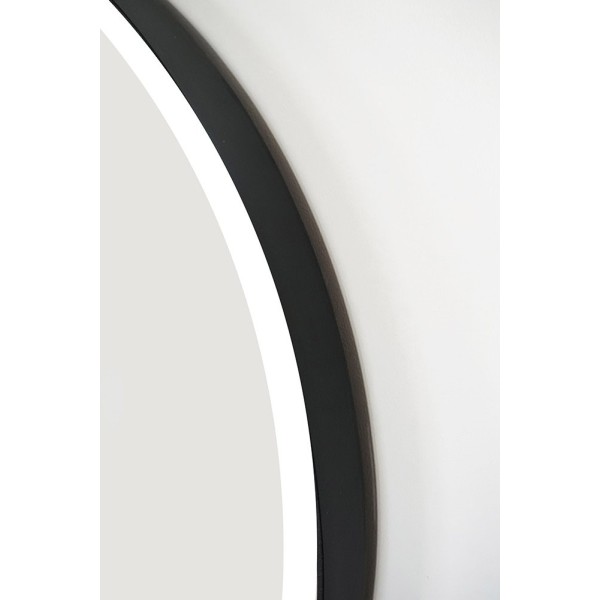 Miroir rond 70 cm avec cadre en fer