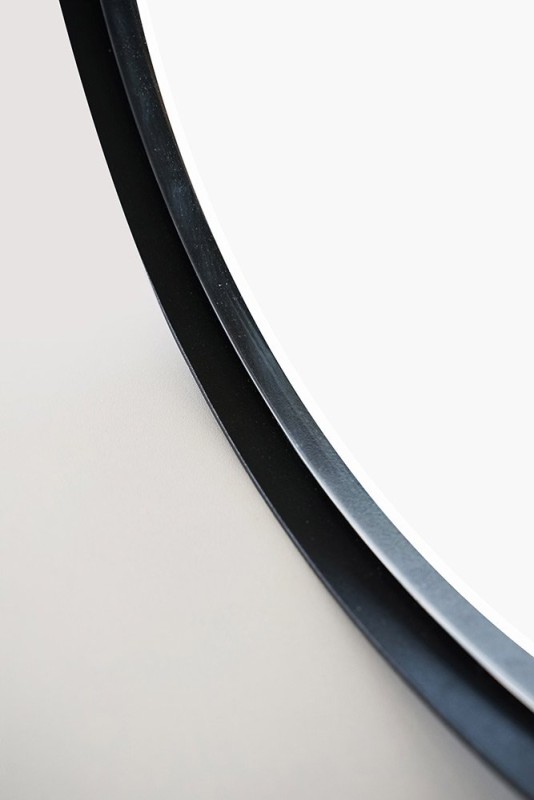 Miroir rond 70 cm avec cadre en fer
