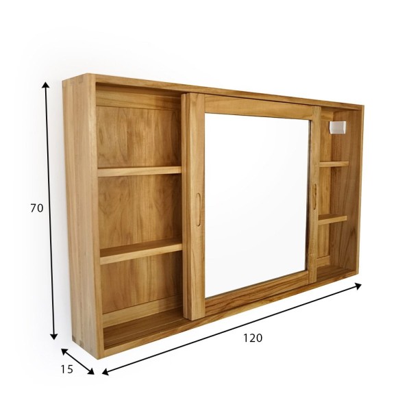Armoire de salle de bain avec miroir 120 cm