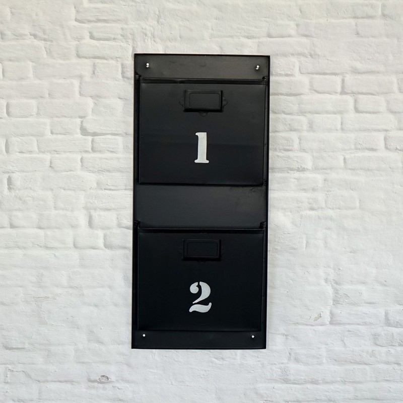 Porte revues industriel noir
