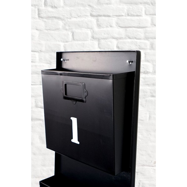 Porte revues industriel noir