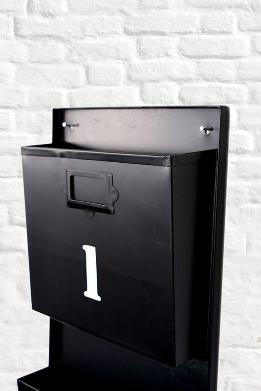 Porte revues industriel noir