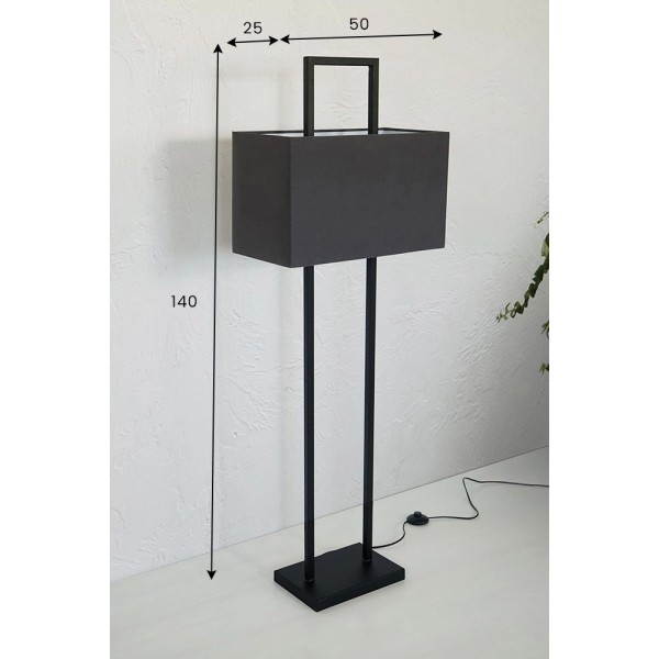 Lampe sur pied métal et tissu - Louvain