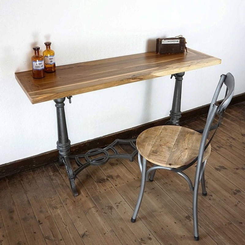 Console industrielle métal et teck - Sewing