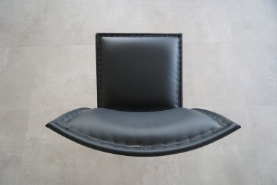 Chaise de bar en cuir métal Noir - Urban