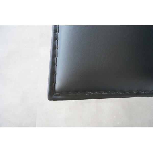 Chaise de bar en cuir métal Noir - Urban