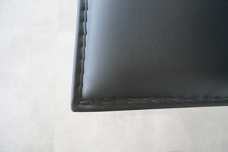 Chaise de bar en cuir métal noire - Urban