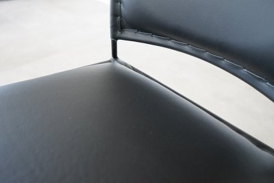 Chaise de bar en cuir métal Noir - Urban